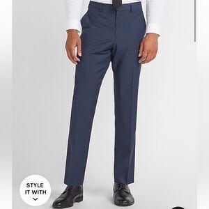 [Express] NWT Classic Navy Wool-Blend Modern
Tech Suit Pant